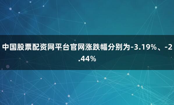 中国股票配资网平台官网涨跌幅分别为-3.19%、-2.44%